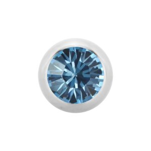 4 mm - AQ - Aquamarine - Stahl - Schraubkugel - Kristall...