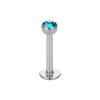 Stahl - Mini-Labret - Kristall  - Supernova Concept - 1,2 mm - SP- Sapphire/Blau