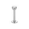 Stahl - Mini-Labret - Kristall  - Supernova Concept - 1,2 mm - LS- Light Siam/Rot