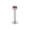 Stahl - Mini-Labret - Kristall  - Supernova Concept - 1,2 mm - LS- Light Siam/Rot