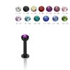 Black Steel - Labret - crystal 1,2 mm - 2,5 mm - RC