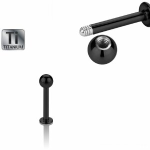 1,0 mm - 6 mm - 3 mm - Black Titan - Labret