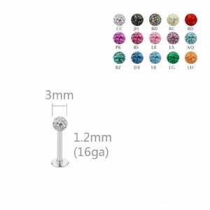 Stahl - Labret - Epoxy - RC- Rainbow/Regenbogen