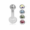 1,2 mm - 7 mm - CC - Crystal Clear/ Kristallklar - ETFE - Labret - Kristall - Stahl Push-In System