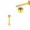 1,0 mm - 6 mm - 3 mm - Gold Steel - Labret