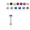 1,2 mm - 2,5 mm - AQ - Aqua Marine - Stahl - Labret - Kristall