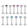 1,2 mm - 2,5 mm - CC - Crystal Clear/ Kristallklar - Stahl - Labret - Kristall