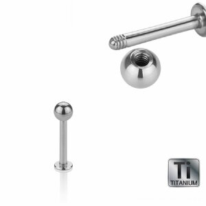 Ti-Gloss Titanium - Labret 1,2 mm - 10 mm - 4 mm