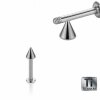 Ti-Gloss Titanium - Labret - cone 1,2 mm - 10 mm - 4 mm