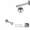 Titanium - Labret - round back 1,2 mm - 6 mm - 3 mm