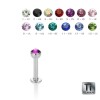 Titanium - Labret - crystal 1,2 mm - 3 mm - PK