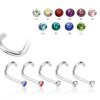 Steel - Nose Stud - crystal - LG