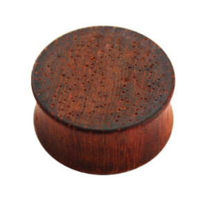 Wood - Plug - redbrown - Padouk Wood 12 mm