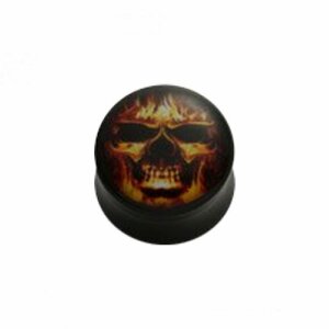 Acrylic - Plug - concave - skull #3 14 mm