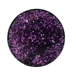 10 mm - PP - Light Purple/ Helllila - Acryl - Plug - Glitter