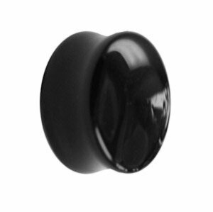 Glas - Plug - schwarz - 14 mm