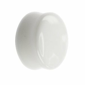 Glass - Plug - white 16 mm