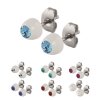 Blau / Blue - CC - Crystal Clear/ Kristallklar - Stahl - Ohrring - Kristall - SWAROVSKI - Supernova Concept - 6 mm