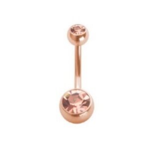 Rosegold Steel - Bananabell -  Doppel Kristall 6 mm LH-...