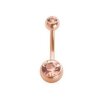 Rosegold Steel - Bananabell -  Doppel Kristall 6 mm LH- Pfirsich