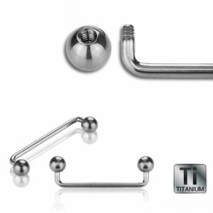 Titanium - Surface Barbell - 90° 1,2 mm - 1,5 mm/L=...