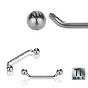 Titanium - Surface Barbell - 45° 1,2 mm - 2,5 m/L= 14...