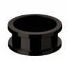 2 mm - BK - Black/ Schwarz - Acryl - Tunnel