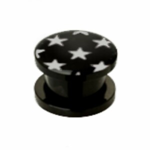 Acrylic - Plug - white Star 10 mm