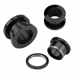 Black Steel - Tunnel - external thread  6 mm