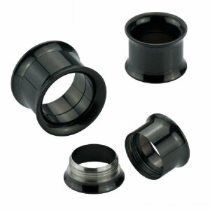 Black Steel - Tunnel - Double Flare - internal thread 12 mm