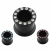 Silicone - Tunnel - Black - crystal 4 mm - AQ