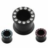 Silicone - Tunnel - Black - crystal 5 mm - PK