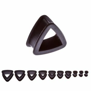 Silicone - Tunnel - Black - triangle 18 mm