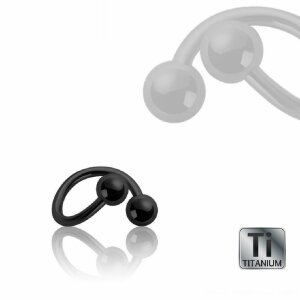 Black Titanium - spiral -  1,6 mm - 10 mm - 4 mm