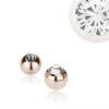 Rosegold Steel - Schraubkugel - Kristall 1,6 mm 5 mm LH- Pfirsich