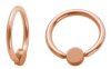 Rosegold Steel - Klemmring - Flat Ball Kristall 8 mm 4 mm CC- Kristallklar