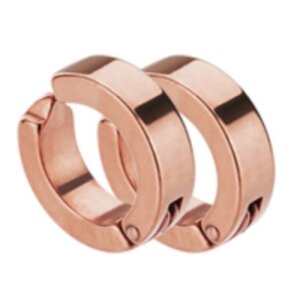 Rosegold Steel - Creolen - Clipverschluss