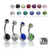 Titan - Banane - Doppelkristall 8 mm BZ - Blue Zirkon