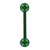 Color Titaniumium - barbell - green 6 mm 3 mm