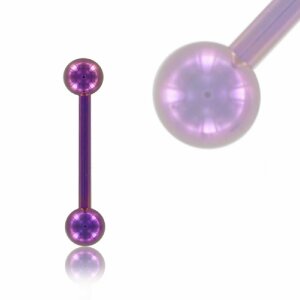 Color Titaniumium - barbell - purple 10 mm 4 mm