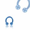 Color Titanium - CBR Circular Barbell (horseshoe) - blue 1,6 mm 10 mm 4 mm