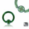 Titanium - BCR ball closure ring - green  1,2 mm 8 mm 4 mm