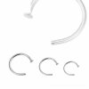 Steel - Nose ring with Flat Disc 0,8 mm 10 mm