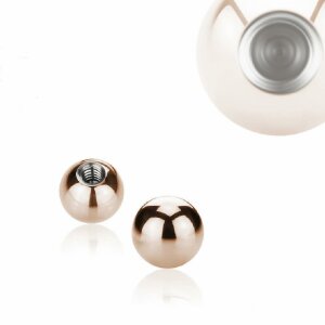 Rosegold Steel - Screw ball  1,6 mm 5 mm