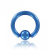 Titanium - BCR ball closure ring - blue 1,2 mm 6 mm 4 mm