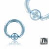 Titanium - BCR ball closure ring - light blue  1,6 mm 8 mm 4 mm