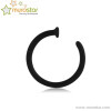 PTFE - Nasenring mit Flat Disc 0,8 mm 7 mm schwarz