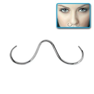 Stahl - Septum Piercing - Mustache