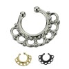 Brass - Fake Septum - perforated silver