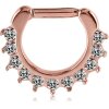 Rosegold Brass - Septum Clicker - Kristalle